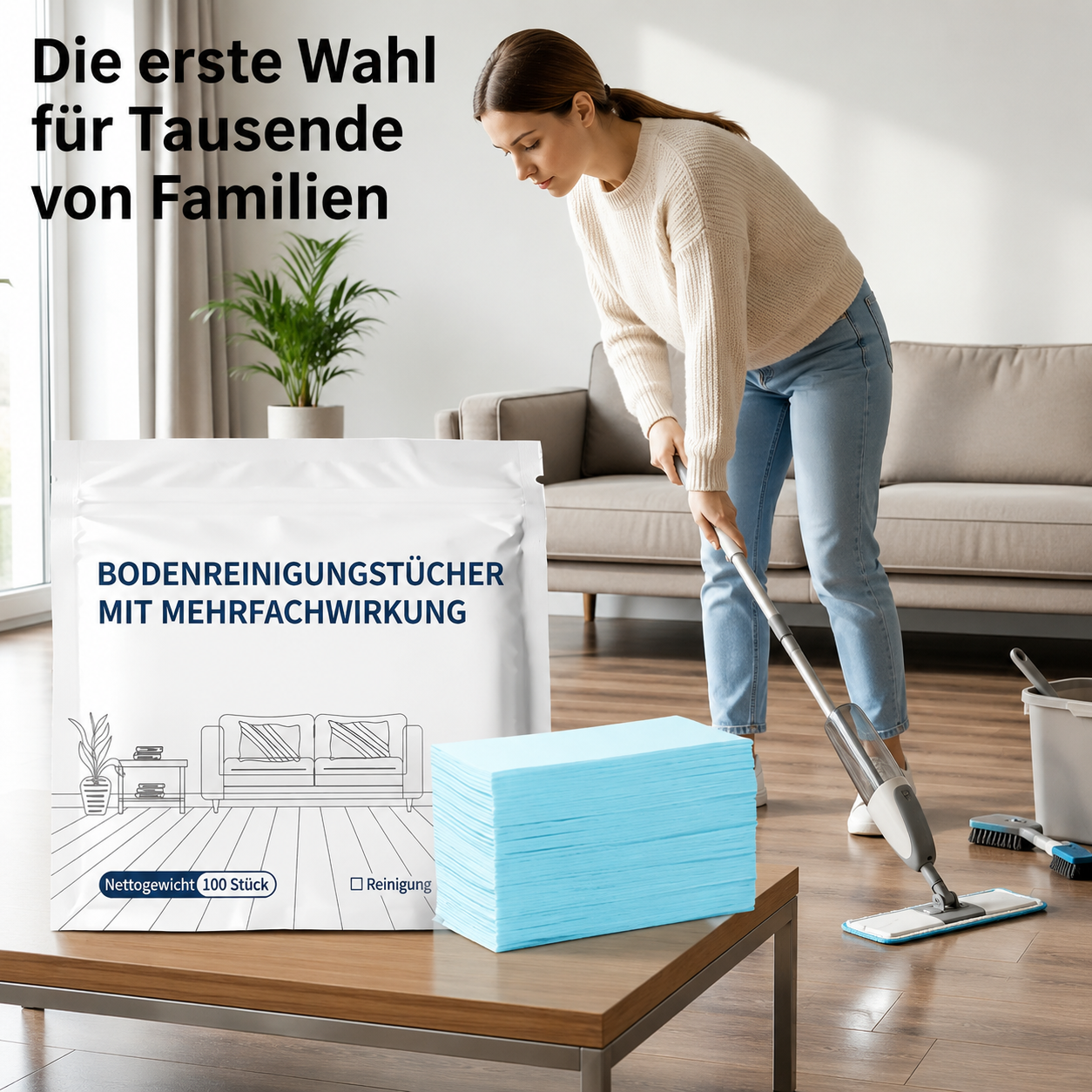 Hudros® 🔥Mehrflächen-Bodenreinigungstabletten | Konzentrierter Bodenreiniger für Parkett, Fliesen, Laminat & mehr